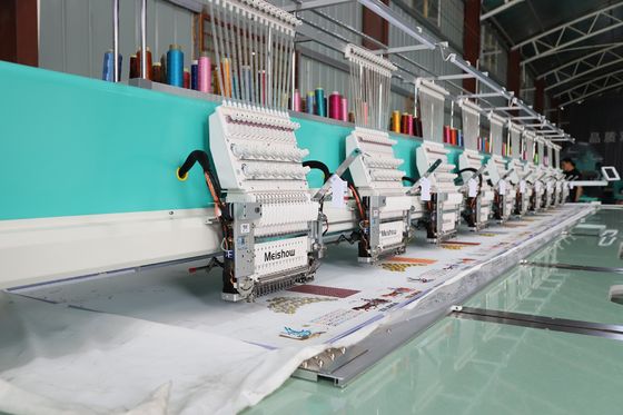 Wysokiej prędkości 1200 RPM Jednorazowa maszyna do haftowania sekwencji 10 głowy z ramą aluminiową