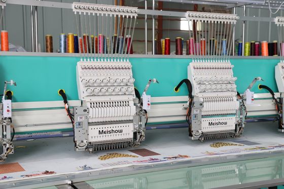 Wysokiej prędkości 1200 RPM Jednorazowa maszyna do haftowania sekwencji 10 głowy z ramą aluminiową