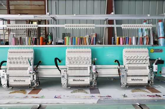 Wysokiej prędkości 1200 RPM Jednorazowa maszyna do haftowania sekwencji 10 głowy z ramą aluminiową